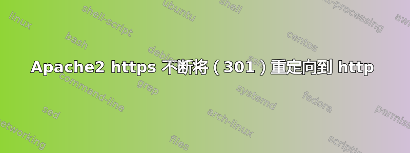 Apache2 https 不断将（301）重定向到 http