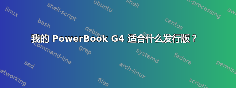 我的 PowerBook G4 适合什么发行版？ 