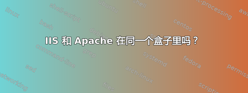 IIS 和 Apache 在同一个盒子里吗？