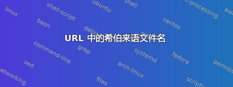 URL 中的希伯来语文件名