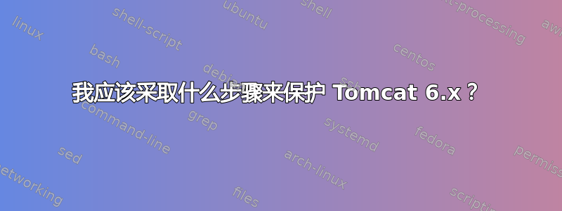 我应该采取什么步骤来保护 Tomcat 6.x？