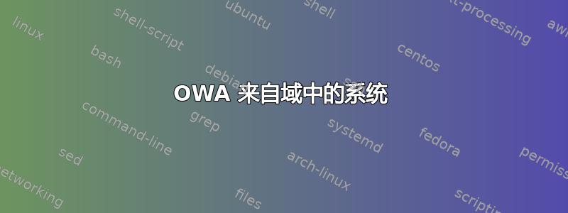 OWA 来自域中的系统