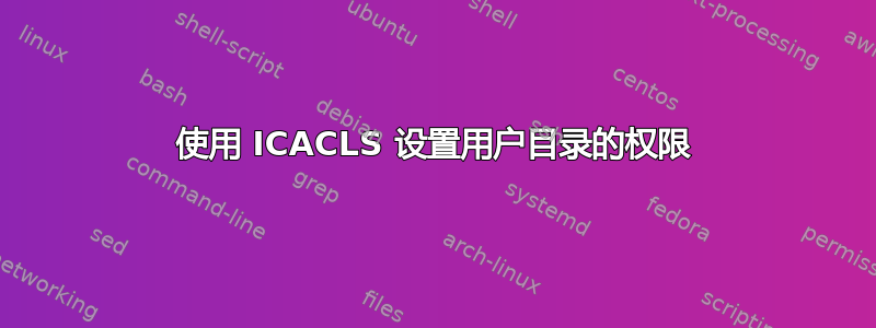 使用 ICACLS 设置用户目录的权限