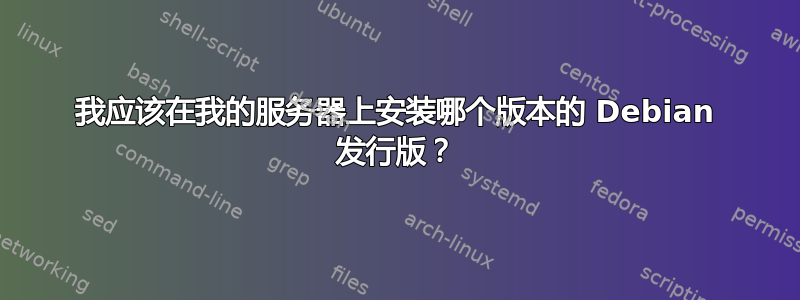 我应该在我的服务器上安装哪个版本的 Debian 发行版？