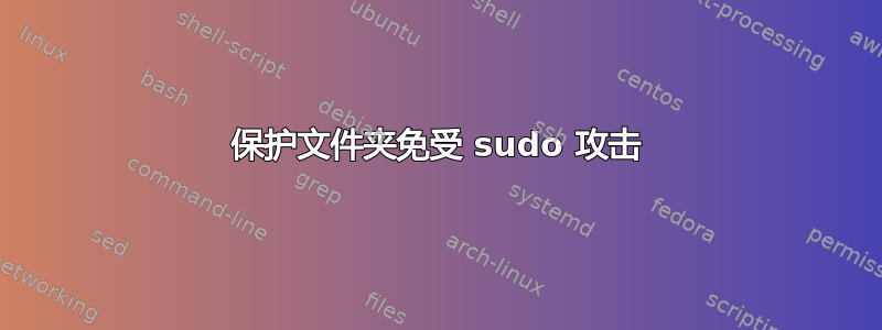 保护文件夹免受 sudo 攻击