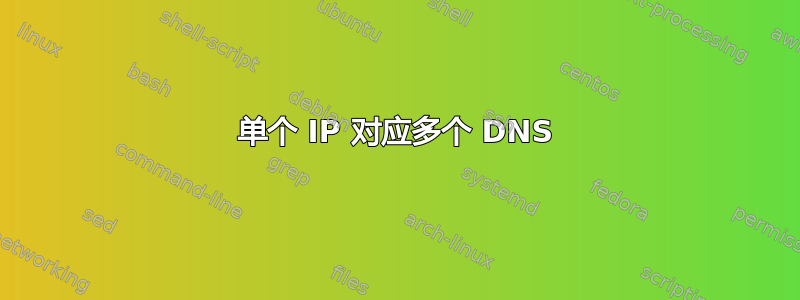 单个 IP 对应多个 DNS