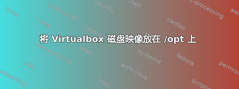 将 Virtualbox 磁盘映像放在 /opt 上