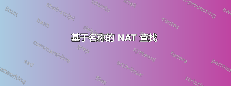 基于名称的 NAT 查找