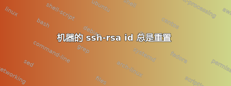 机器的 ssh-rsa id 总是重置