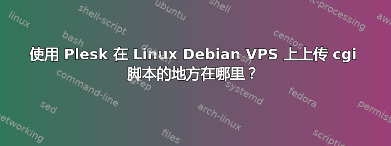 使用 Plesk 在 Linux Debian VPS 上上传 cgi 脚本的地方在哪里？