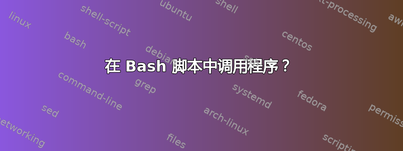 在 Bash 脚本中调用程序？