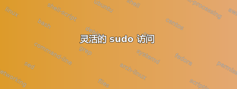 灵活的 sudo 访问