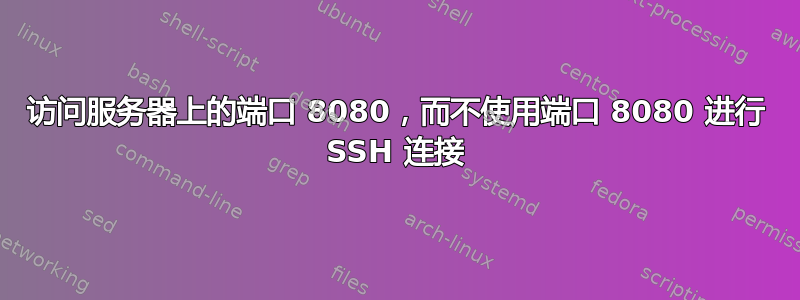 访问服务器上的端口 8080，而不使用端口 8080 进行 SSH 连接