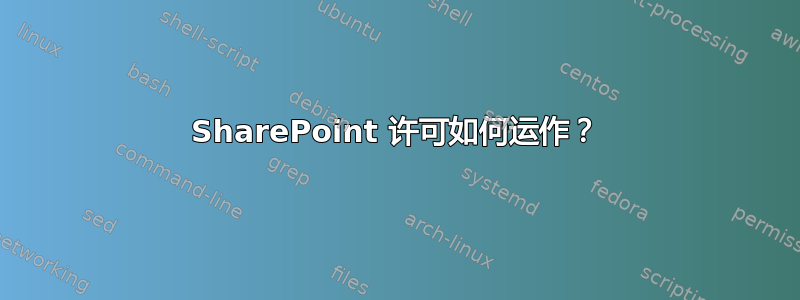 SharePoint 许可如何运作？