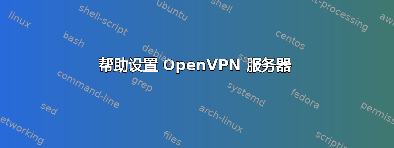 帮助设置 OpenVPN 服务器