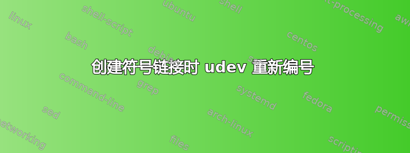 创建符号链接时 udev 重新编号