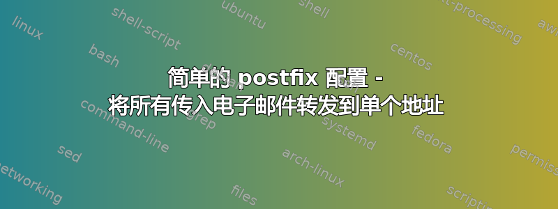 简单的 postfix 配置 - 将所有传入电子邮件转发到单个地址