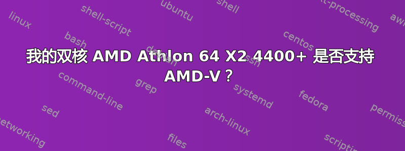 我的双核 AMD Athlon 64 X2 4400+ 是否支持 AMD-V？