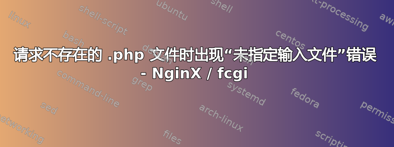 请求不存在的 .php 文件时出现“未指定输入文件”错误 - NginX / fcgi