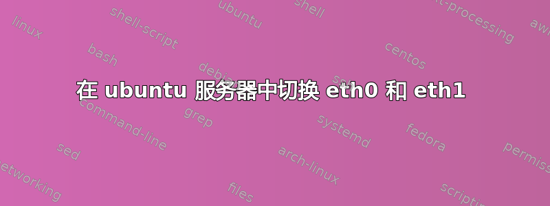 在 ubuntu 服务器中切换 eth0 和 eth1