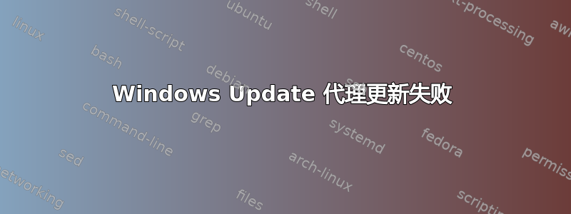 Windows Update 代理更新失败