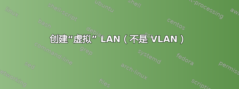 创建“虚拟” LAN（不是 VLAN）