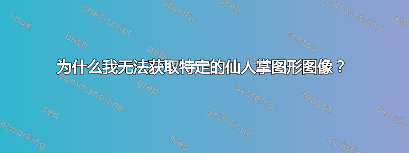 为什么我无法获取特定的仙人掌图形图像？