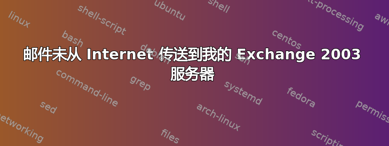 邮件未从 Internet 传送到我的 Exchange 2003 服务器