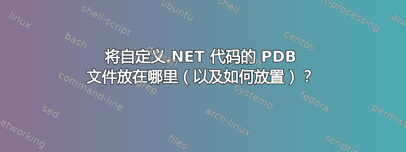 将自定义.NET 代码的 PDB 文件放在哪里（以及如何放置）？