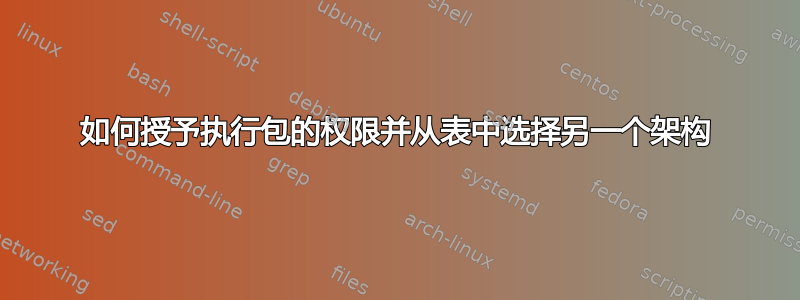 如何授予执行包的权限并从表中选择另一个架构