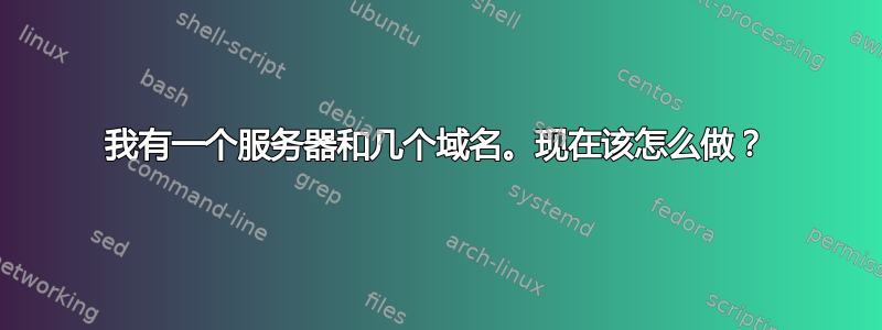 我有一个服务器和几个域名。现在该怎么做？