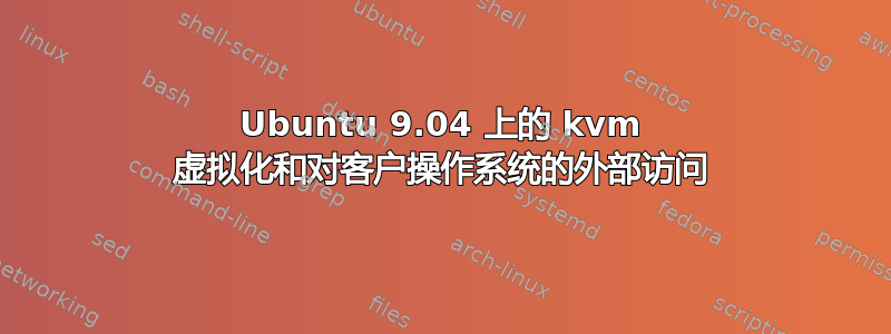 Ubuntu 9.04 上的 kvm 虚拟化和对客户操作系统的外部访问