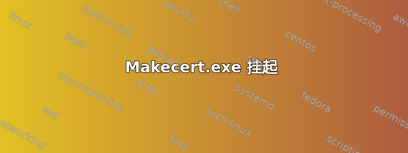 Makecert.exe 挂起