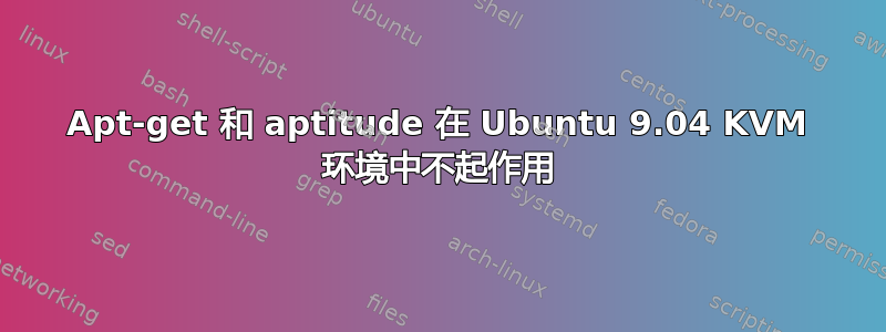 Apt-get 和 aptitude 在 Ubuntu 9.04 KVM 环境中不起作用