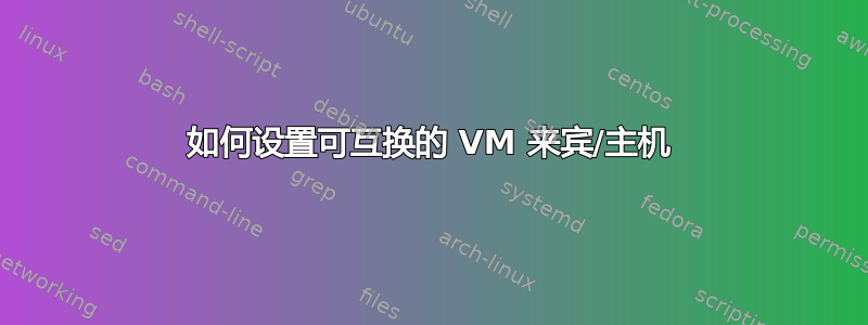 如何设置可互换的 VM 来宾/主机