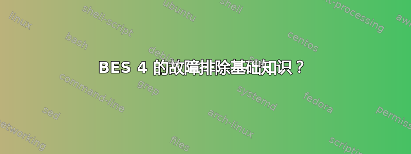 BES 4 的故障排除基础知识？