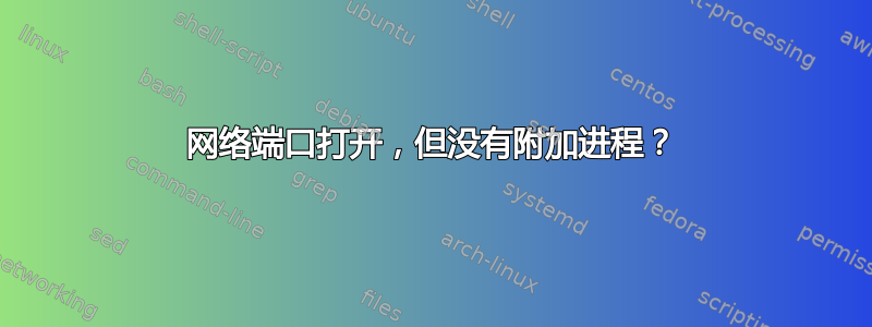 网络端口打开，但没有附加进程？