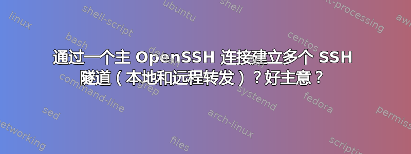 通过一个主 OpenSSH 连接建立多个 SSH 隧道（本地和远程转发）？好主意？