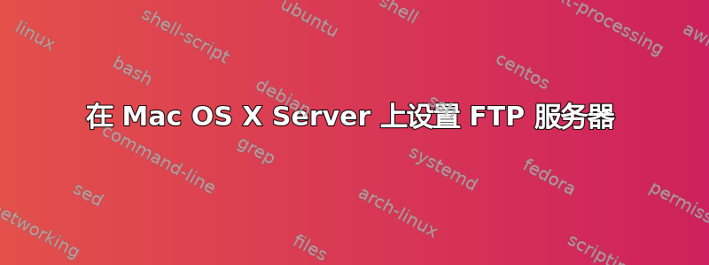 在 Mac OS X Server 上设置 FTP 服务器