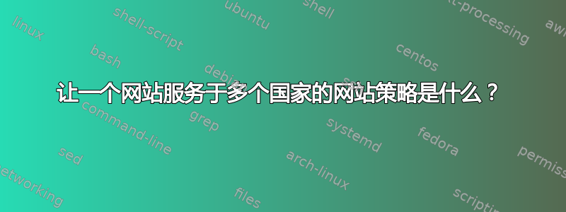 让一个网站服务于多个国家的网站策略是什么？