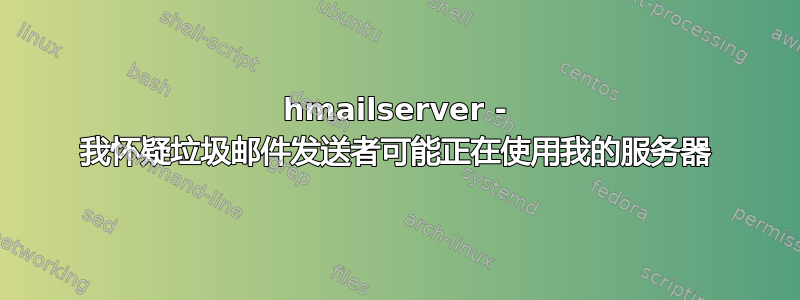 hmailserver - 我怀疑垃圾邮件发送者可能正在使用我的服务器