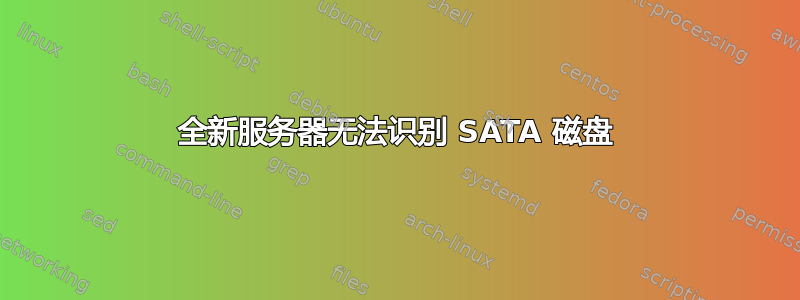 全新服务器无法识别 SATA 磁盘