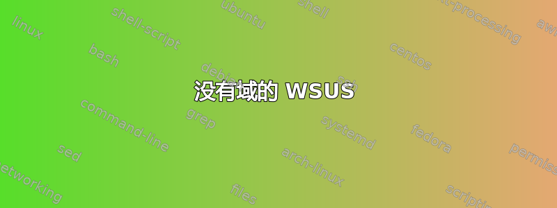 没有域的 WSUS