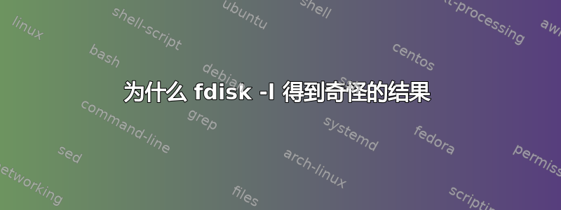 为什么 fdisk -l 得到奇怪的结果