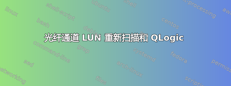 光纤通道 LUN 重新扫描和 QLogic