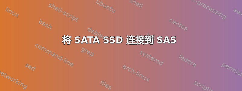 将 SATA SSD 连接到 SAS