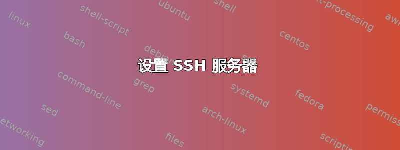 设置 SSH 服务器