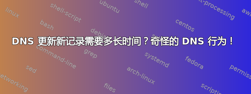 DNS 更新新记录需要多长时间？奇怪的 DNS 行为！