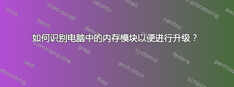 如何识别电脑中的内存模块以便进行升级？