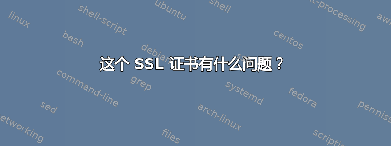 这个 SSL 证书有什么问题？